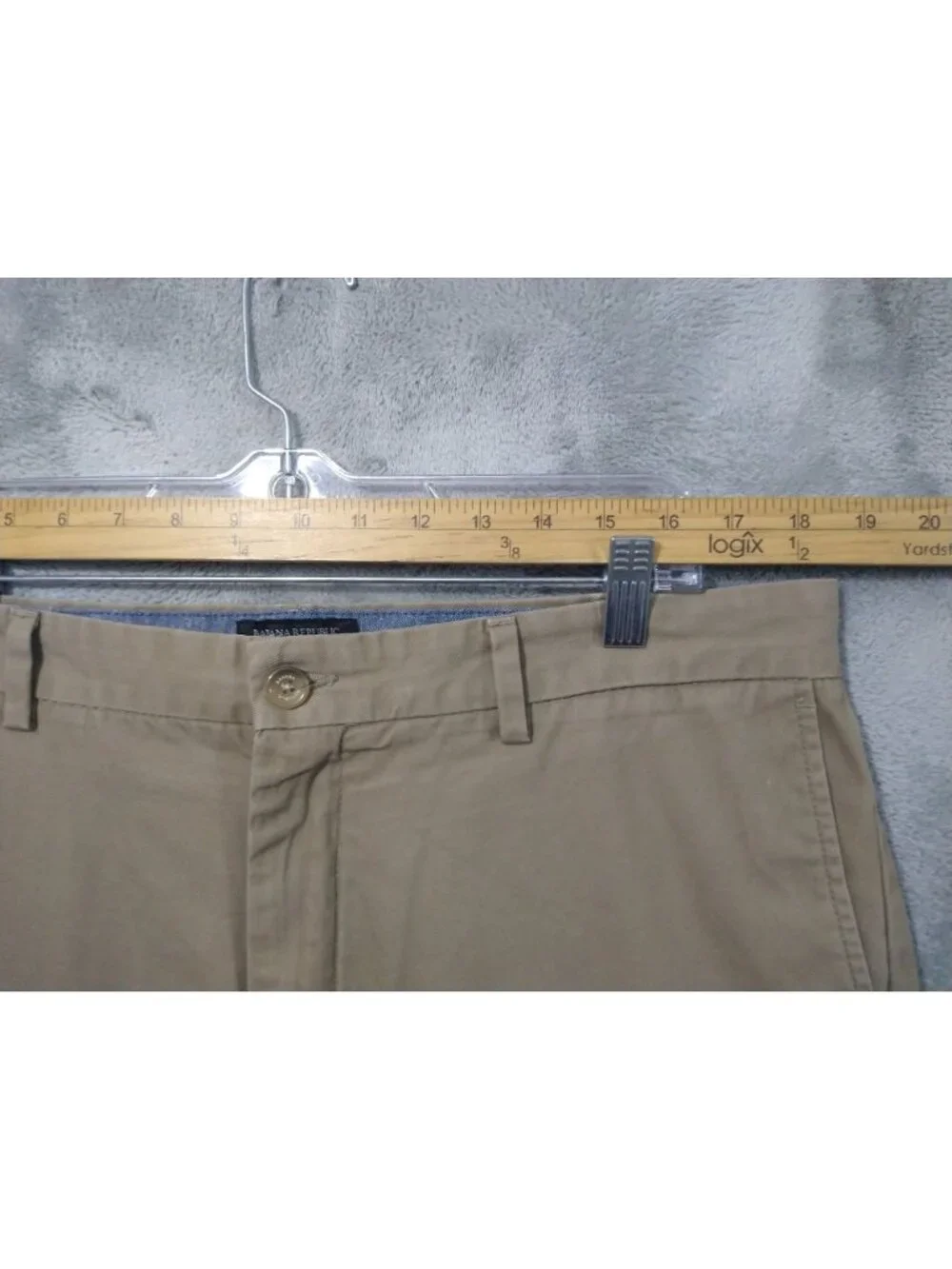 Banana Republic Pants Mens 38x32 Beige Chino Emerson Flat Front Straight Leg